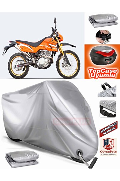 MotoEN Gray Lock Compatible Motoran Cross Xv-250 Tarpaulin Topcase Rear Bag C...