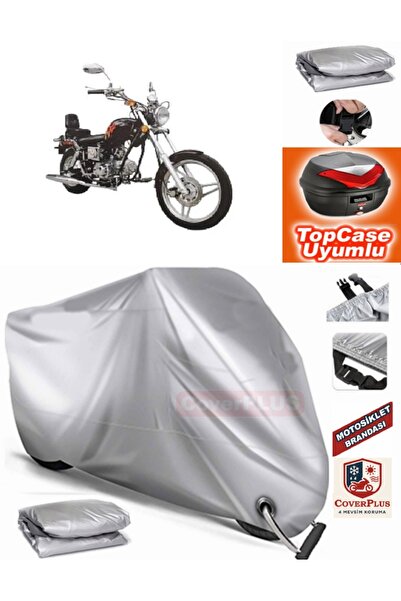 MotoEN Gray Lock Compatible Regal Raptor Dd 100E Tarpaulin Topcase Rear Bag C...