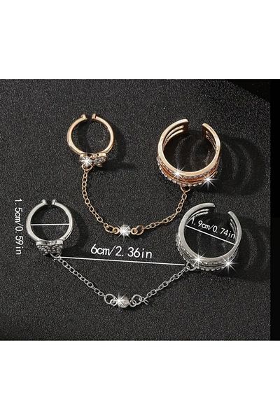 stainless steell خاتم مزين بكريستال الماء الفاخر على شكل فراشة VIP