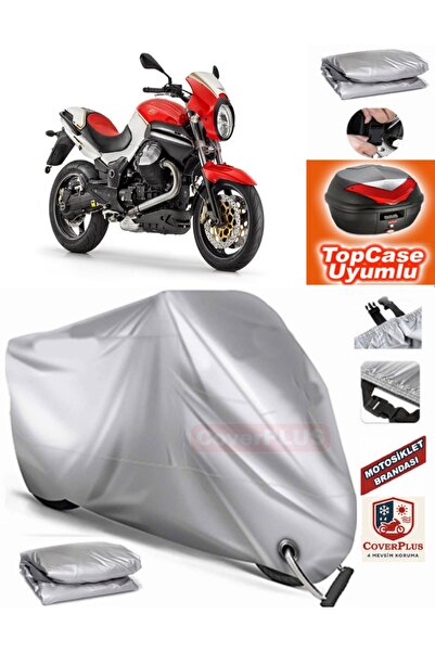 MotoEN Gray Lock Compatible Moto Guzzisport 1200 Tarpaulin Topcase Rear Bag C...