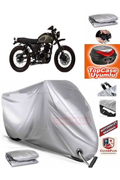 MotoEN Gray Lock Compatible Mutt Sabbath 125 Tarpaulin Topcase Back Bag Compa...