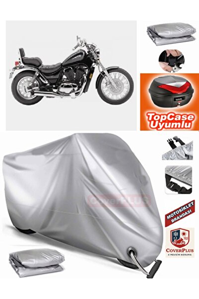 MotoEN قفل رمادي متوافق مع سوزوكي VL 600 دخيل القماش المشمع Topcase الخلفي حق...