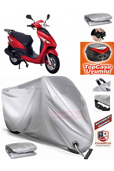 MotoEN Gray Lock Compatible Salcano Astro 130 Tarpaulin Topcase Back Bag Comp...