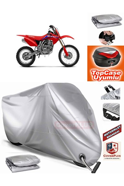 MotoEN Gray Lock Compatible Honda Crf 150 R Tarpaulin Topcase Rear Bag Compat...