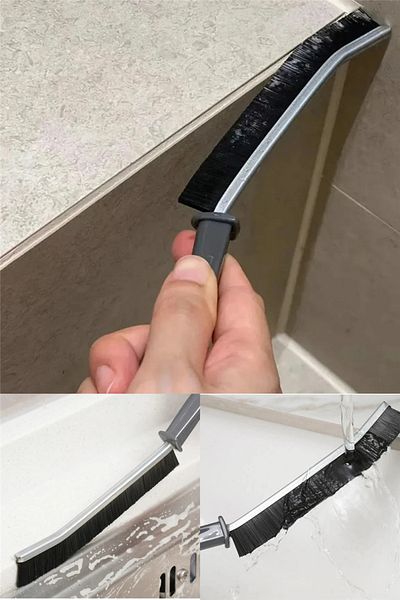 omilife 3 Pieces Multi-Purpose Multi-Fine Cleaning Brush Between Joints Bathroom Kitchen Sink Detail Cleaning Brush