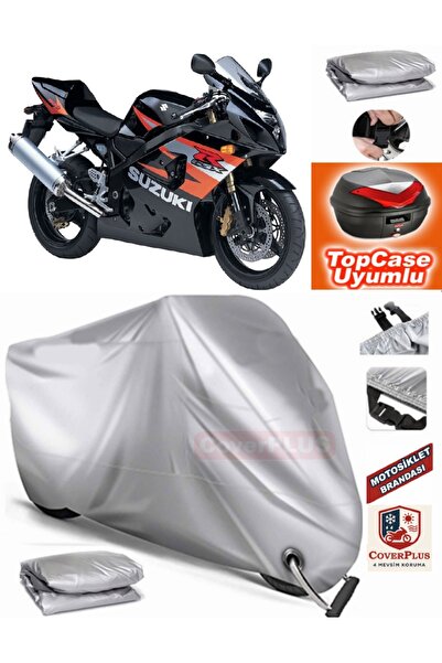 MotoEN قفل رمادي متوافق مع سوزوكي GSR 600 من القماش المشمع Topcase الخلفي الم...