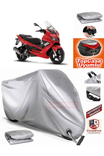 MotoEN Gray Lock Compatible Gilera Nexus 500 Tarpaulin Topcase Rear Bag Compa...