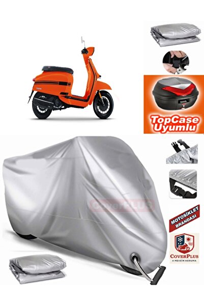MotoEN Gray Lock Compatible Lambretta V125 Special Tarpaulin Topcase Rear Bag...