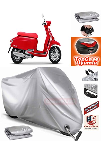 MotoEN قفل رمادي متوافق مع حقيبة لامبريتا G350 القماش المشمع الرمادي الحقيبة ...