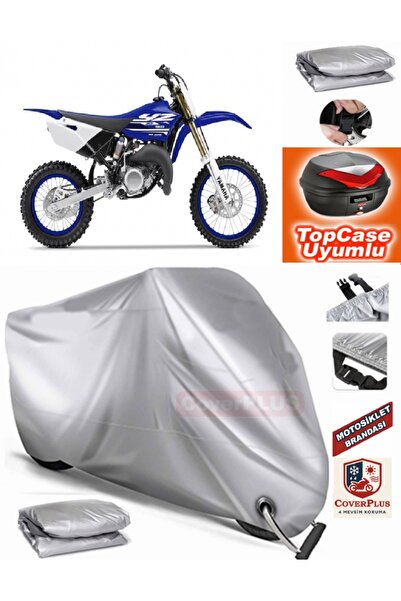 MotoEN Gray Lock Compatible Yamaha Yz 85 Tarpaulin Topcase Rear Bag Compatibl...