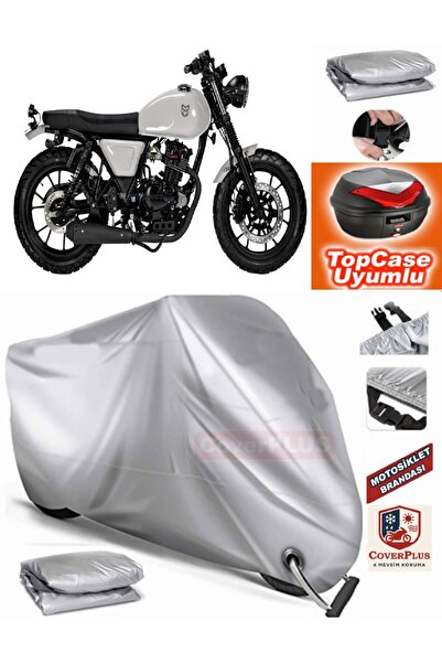 MotoEN Gray Lock Compatible Mutt Fsr 125 Tarpaulin Topcase Back Bag Compatibl...