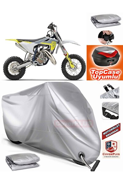 MotoEN Gray Lock Compatible Husqvarna Tc 50 Tarpaulin Topcase Rear Bag Compat...