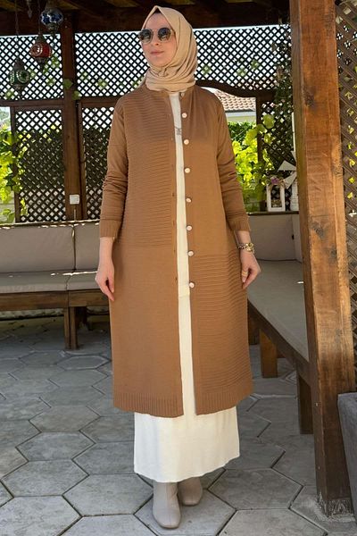 Rabia Şamlı Ζακέτα Magnolia Camel Knitwear