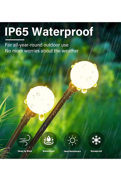 JONGO 8 LED Solar Firefly Lights – Colorful Waterproof Outdoor Garden Decorative Lighting