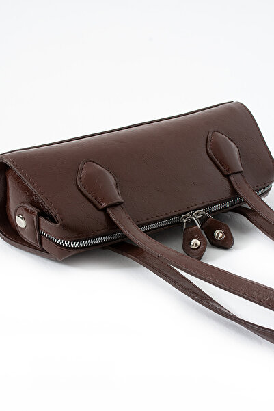 KOÇAK ÇANTA Γυναικεία τσάντα χειρός και ώμου με φερμουάρ με δύο λαβές ορθογώνια μπαγκέτα