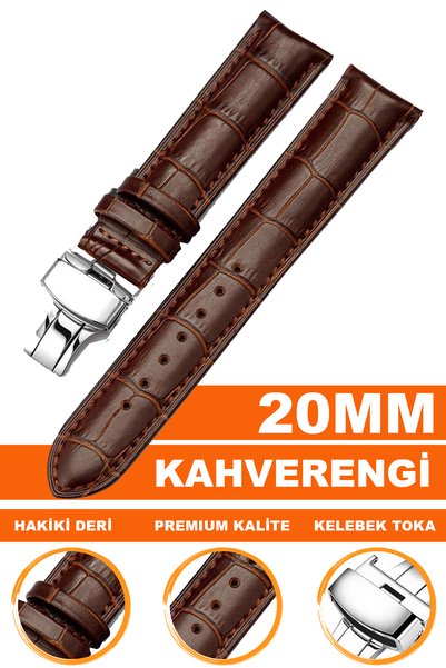COBRA 20mm Fossil-Welder-Casio-Seiko-Omega-Armani Watch Compatible Clip-On Genuine Leather Watch Band Ls35-20Mm
