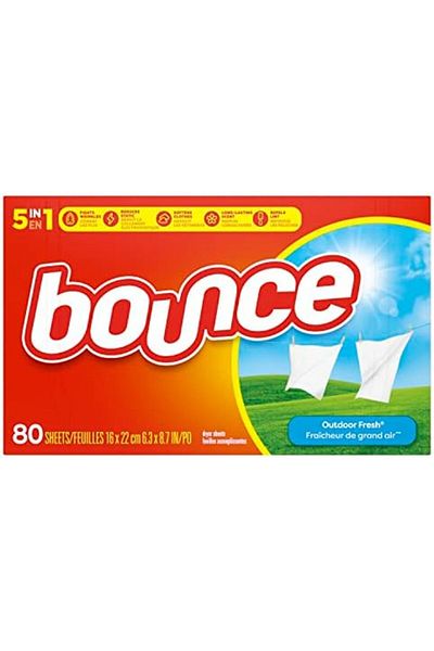 BOUNCE Fabric Softener Dryer Sheets, Outdoor Fresh Scent, 80 Count