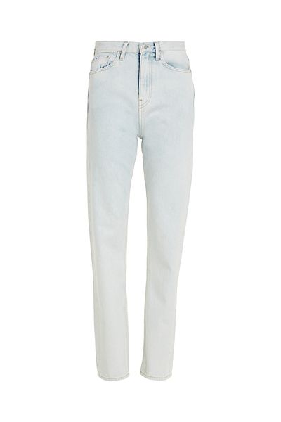Calvin Klein Women Light Blue Tencel High Rise Straight Jeans