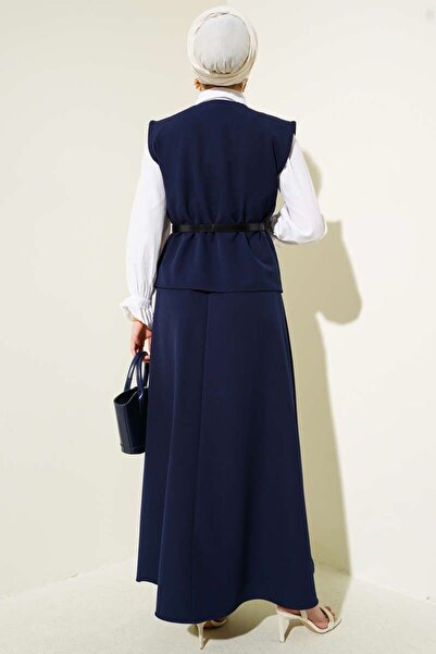 STİLZERAFET Двокомпонентний комплект з спідницею та перехресними ґудзиками