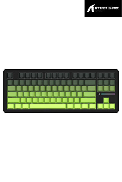 DarkRage Attack Shark M87 PROV2 HotSwap Jade Switch Mekanik RGB TripleMode Profesyonel Gaming Oyuncu Klavye