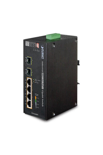Planet Διακόπτης indus 4x Giga PoE AT + 2SFP -40/75¬∞C