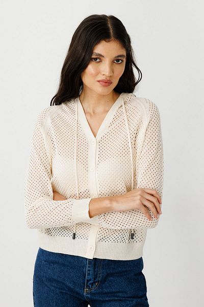 ON Hooded Mesh Cardigan
