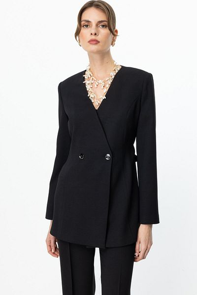Ekol Belted Double Button Jacket