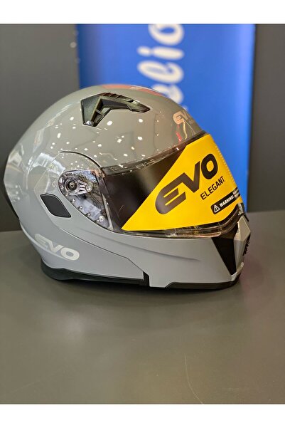 EVO ELEGANT EVO ÇENE AÇILIR GÜNEŞ VİZÖRLÜ NARDO GRİ KASK