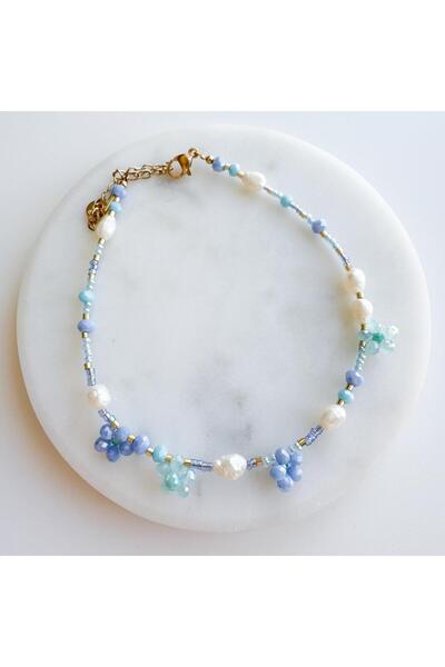 Venus Design Steel bead daisy anklet