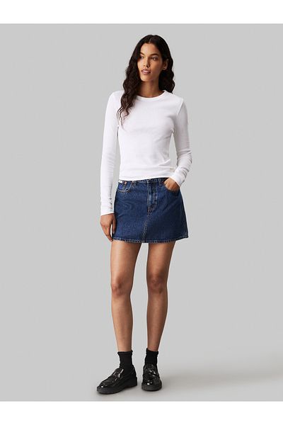 Calvin Klein Women White Rib Top