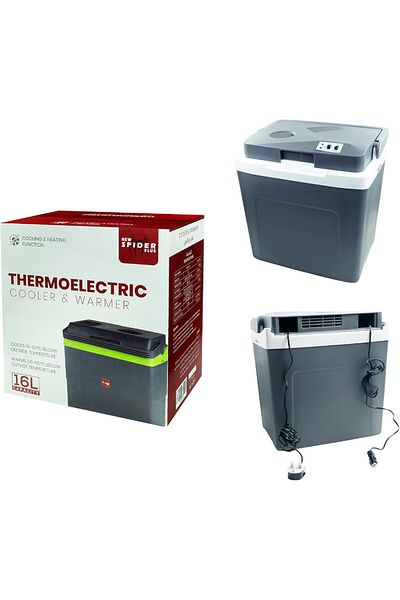 agccar Spider Thermo Electric Cooler & Warmer 16 L Car Refrigerator 16L - BS-1016
