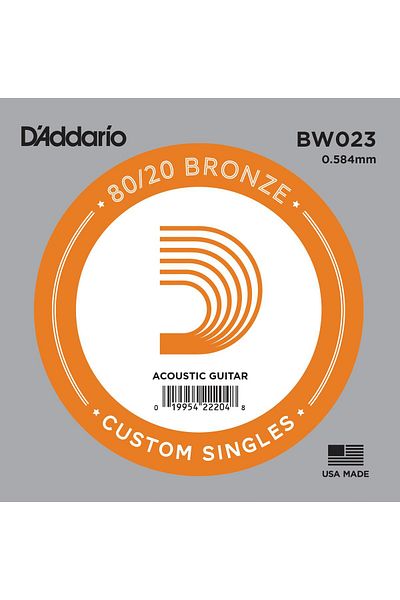 Daddario D'addario Bw023 - Acoustic Bronze Wound Single Wire (SOL)