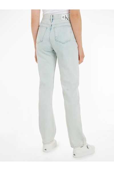 Calvin Klein Women Light Blue Tencel High Rise Straight Jeans
