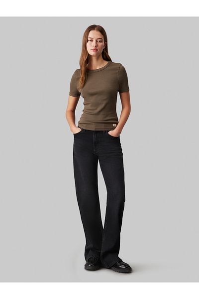 Calvin Klein Women Gray Short Sleeve T-Shirt