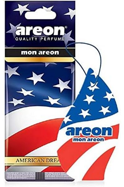 Areon MON Modern Design Hanging Car Air Freshener, American Dream Scent (1) Single Pack Blue MA41