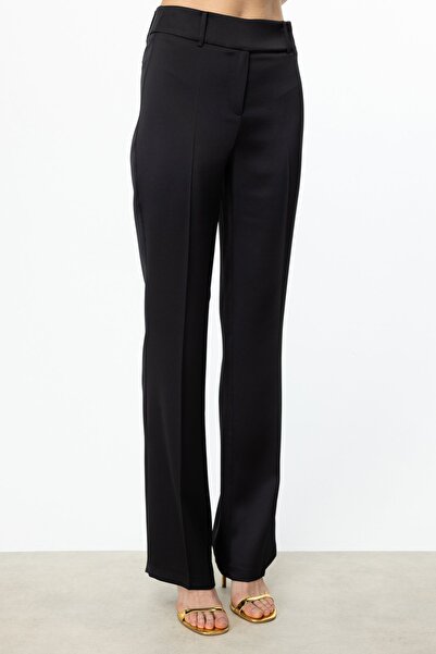 Ekol Bol Paça Saten Pantolon