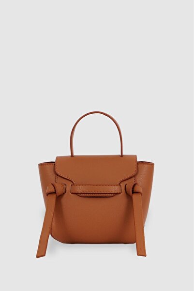 KOÇAK ÇANTA Μίνι γυναικεία τσάντα χεριού, ώμου και ώμου με λεπτομέρεια με κόμπους