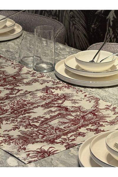Skhome Rustic Country Woman Decorative Printed Runner 1 Piece 40X140Cm (Skr-09)