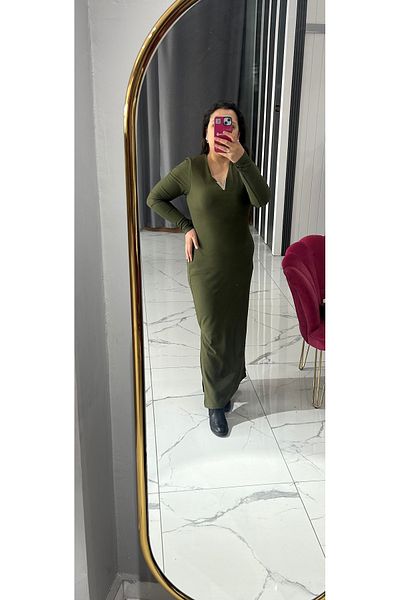 Lotus Slit Long Dress