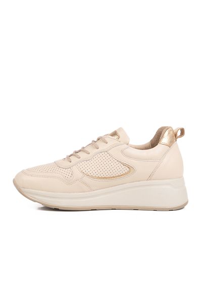 Venüs Pantofi casual de damă din piele bej Air Flow 2216654Y Z
