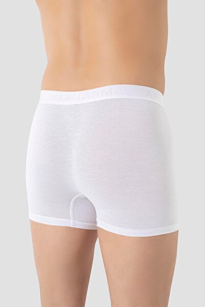 Arma Yıldız Ανδρικό λευκό μπόξερ 10 πακέτο βαμβακερό Lycra μαλακό και ελαστικό ύφασμα