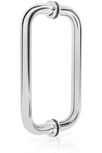 Generic CKB 8" Shower Door Handle, Pull Handle for Frameless Glass Doors, Chrome Finish, 304 Stainless Steel