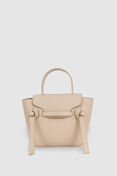 KOÇAK ÇANTA Μίνι γυναικεία τσάντα χεριού, ώμου και ώμου με λεπτομέρεια με κόμπους