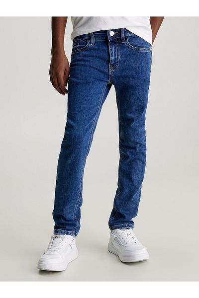 Calvin Klein Boys Denim Dark Slim Fit Jeans
