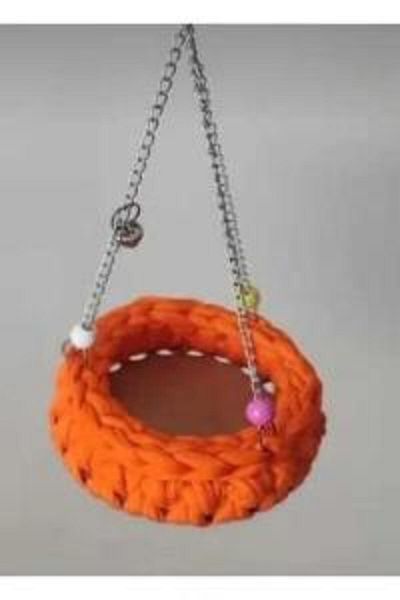 netx Hand Braided Budgie Hammock Toy 12X23 cm