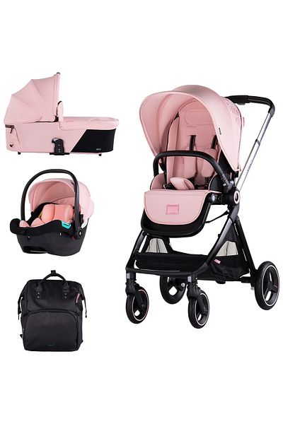 OEM Carucior copii 3 in 1 Chipolino Elite pink marshmallow