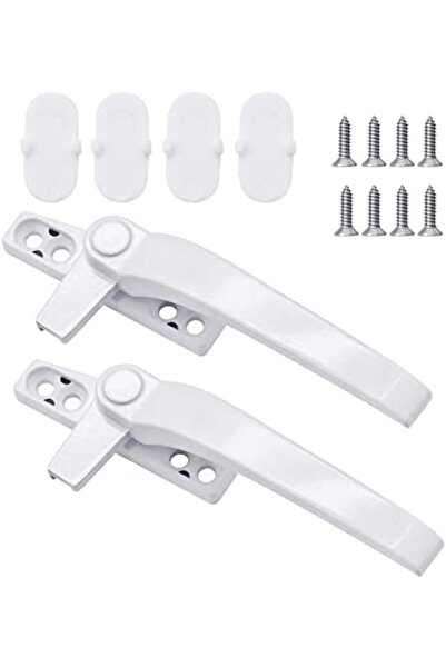 Generic ICEBLUEOR Universal Right/Left Hand Window Handle Replacement - 2 PCS White Double Glazing Aluminum