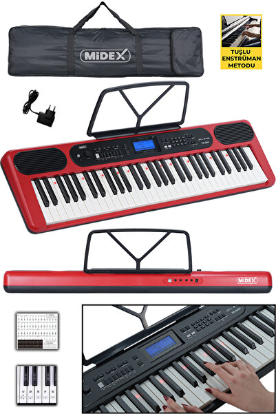 Midex PS-5200RD Pro Org 61 LED Işıklı Tuş Hassasiyetli Bluetooth Midi