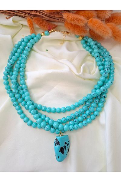 İPAR AKSESUAR Glass Beaded Multi Design Necklace