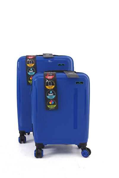 Solo Bag Orta ve Kabin Boy 2'li Set Polipropilen Kırılmaz Pp Silikon Valiz